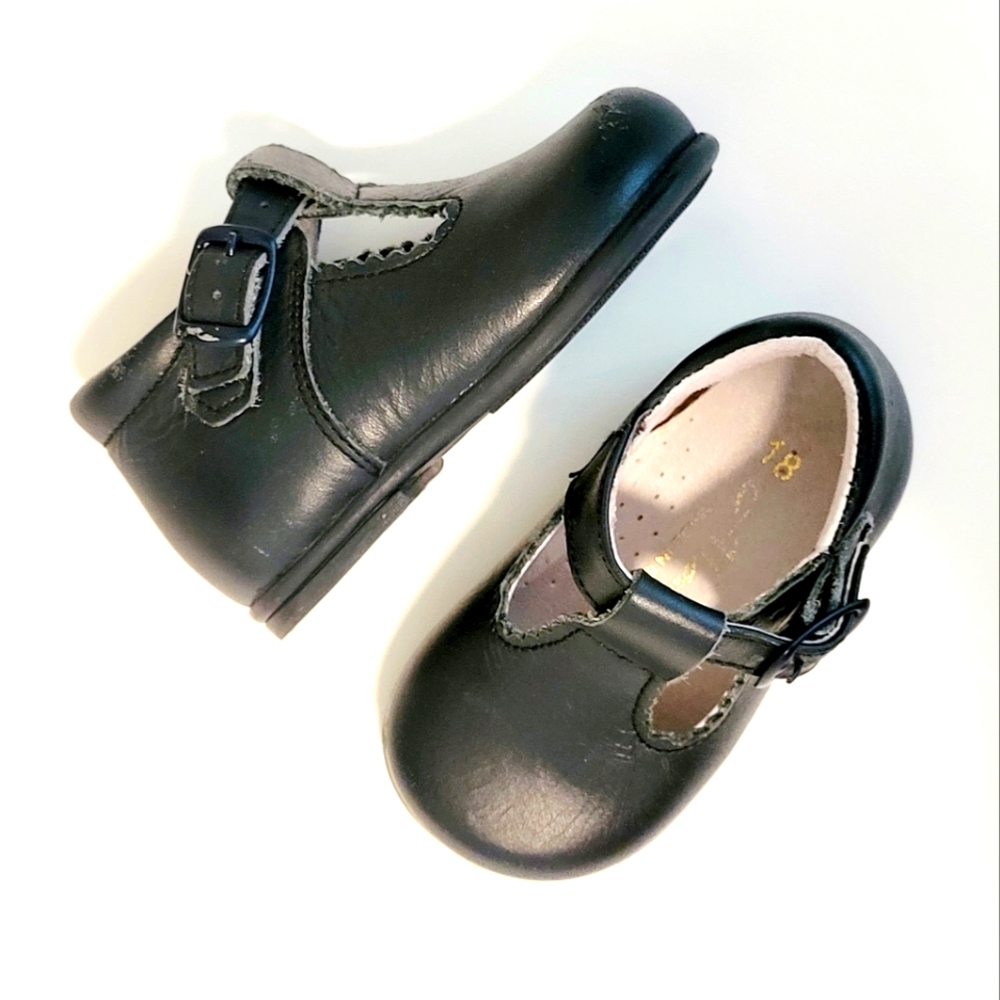 Aladino Dark Navy T-bar Shoes